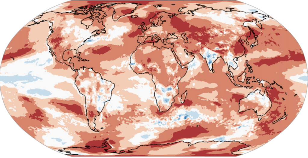 2025 anomalies de températures