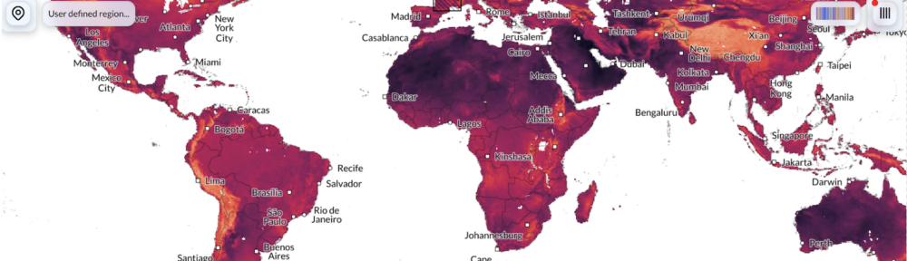 Températures ressenties maximales en 2025